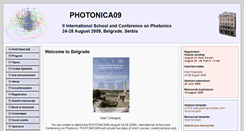 Desktop Screenshot of photonica09.phy.bg.ac.rs