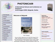 Tablet Screenshot of photonica09.phy.bg.ac.rs